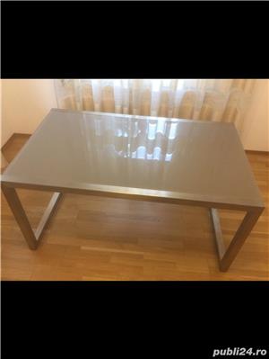 Masa masiva Inox si Sticla - imagine 3