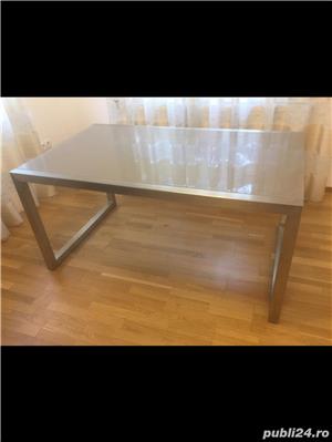 Masa masiva Inox si Sticla - imagine 4