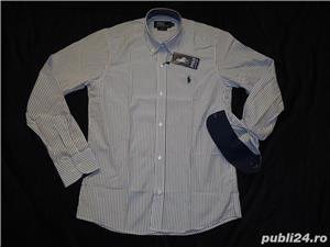 Camasa slim fit barbateasca alba dungulite verticale bleumarin rosii 