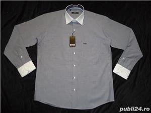 Camasa barbateasca "sare si piper" alb bleumarin regular buzunar bumbac