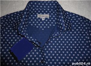 Camasa dama office birou alba bleumarin 95% bumbac slim fit maneca lunga / scurta  - imagine 4