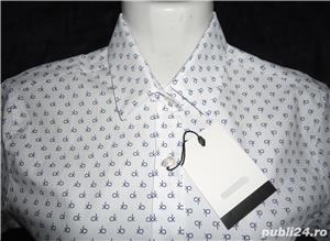 Camasa dama office birou alba bleumarin 95% bumbac slim fit maneca lunga / scurta  - imagine 3