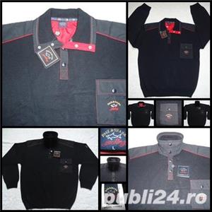 Pulover bleumarin barbati 4 capse guler umeri epoleti 100% lana pura virgina  - imagine 1