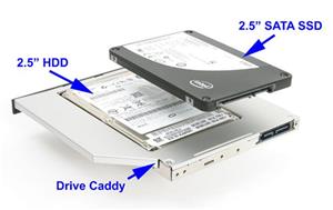 HDD / SSD Caddy - Adaptor CD-ROM la Hard Disk 9.5mm /12.7mm, SATA3, AL - imagine 9