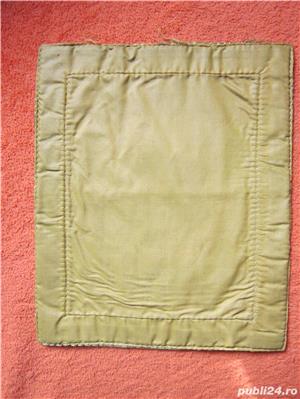  panza veche margine tesuta cu fir metalic 26 x 21 cm - imagine 3