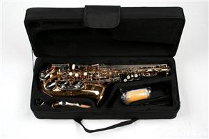 Alto Sax Karl Glaser AURIU+ARGINTIU NOU ALT curbat Saxophone Germania - imagine 4