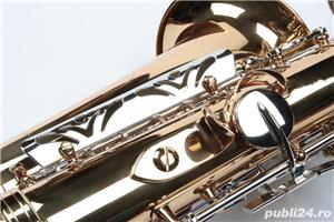 Alto Sax Karl Glaser AURIU+ARGINTIU NOU ALT curbat Saxophone Germania - imagine 8