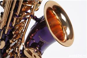 Saxofon Alto Karl Glaser LILA/MOV+ AURIU NOU curbat Saxophone Germania - imagine 7