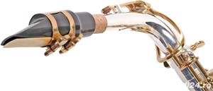 Saxofon Alto Karl Glaser ARGINTIU + AURIU curbat Saxophone Germania - imagine 4