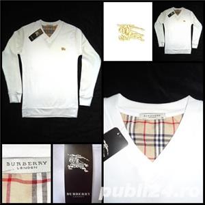 Bluza anchior maleta alba neagra adolescenti barbati tricou maneca lunga 100% bumbac  - imagine 4