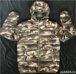 Geaca gluga matlasata unisex model camuflaj army primavara toamna pufoaica dama barbati