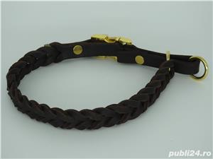 Zgarda strangulanta impletita piele Sport Klin - imagine 2