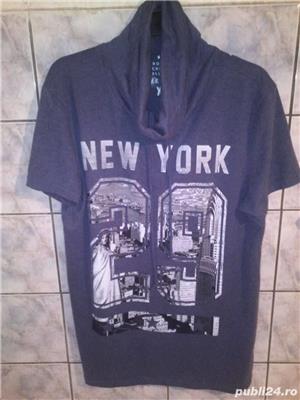 Tricou barbatesc Clockhouse by C&A.marime Xl.nou,Are guler circular gen helanca,Bumbac. - imagine 3