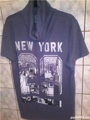 Tricou barbatesc Clockhouse by C&A.marime Xl.nou,Are guler circular gen helanca,Bumbac. - imagine 2