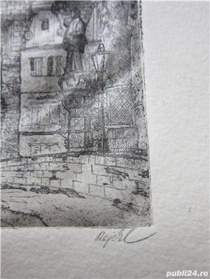 Litografii Vintage Originale , Semnate  - imagine 2