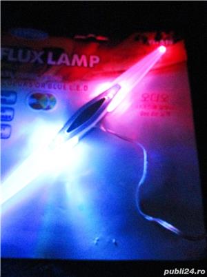 Leduri banda auto 12V lumina multicolora sau albastra cu adaptor bricheta 