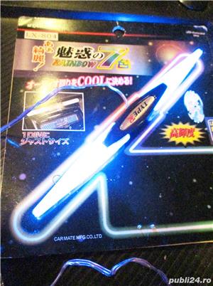 Leduri banda auto 12V lumina multicolora sau albastra cu adaptor bricheta  - imagine 5