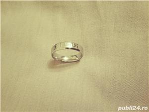 Verigheta unisex silver cu model, diametru 22 mm(2,2 cm) - imagine 5