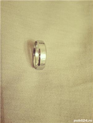 Verigheta unisex silver cu model, diametru 22 mm(2,2 cm) - imagine 4