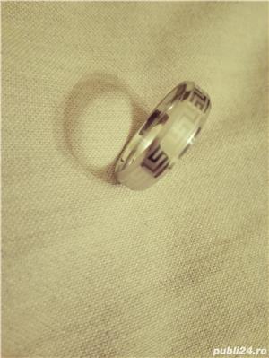 Verigheta unisex silver cu model, diametru 22 mm(2,2 cm) - imagine 7