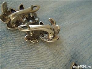Cercei argint cu marcasite - imagine 4