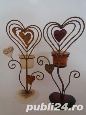 Suport lumanare - forma inima - imagine 3
