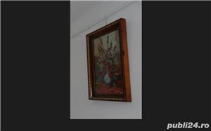 goblen mare  1,2 m x 0,65  in rama de lemn de nuc  - imagine 4