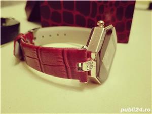 Ceas de mana dama culoare rosie model deosebit - imagine 3