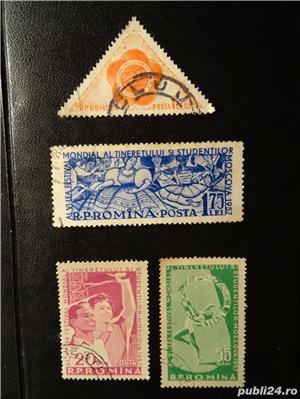 Serie timbre completa festival Moscova 1957