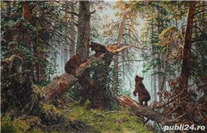 Goblen - Ursuleti in padurea de pini 