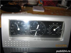 CANADA Quartz ceas BIROU,termometru,higrometru,aparat NOU,3 in 1,perfect functional,baterie 1,5 V  - imagine 10