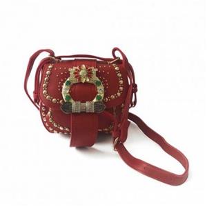 Geanta rosie cu aplicatii NOUA