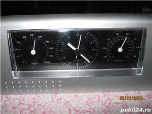 CANADA Quartz ceas BIROU,termometru,higrometru,aparat NOU,3 in 1,perfect functional,baterie 1,5 V  - imagine 5