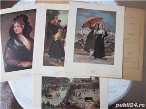 cadou rar Litografii 4 Reproduceri Goya  1958 -cu licenta SOUBRY