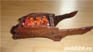 piesa decor roaba din lemn sculptata manual - imagine 2