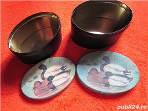 Cutii Metalice Design Retro cu Rate Mandarine  - imagine 5