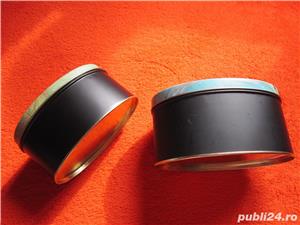 Cutii Metalice Design Retro cu Rate Mandarine  - imagine 4