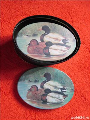 Cutii Metalice Design Retro cu Rate Mandarine  - imagine 3