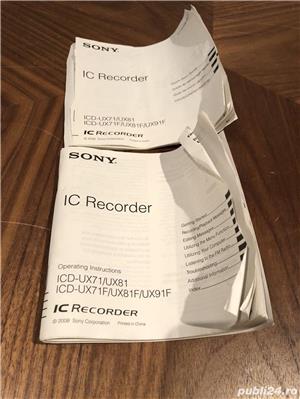 Super slim reportofon 2GB Sony ICD-UX81 negru cu reincarcare - imagine 5