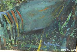 Gabriel Gheorghiu - Portret Adelina tablou ulei pe panza inramat 62x92cm - imagine 3