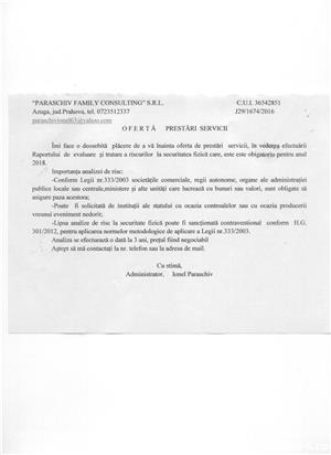 Oferta analiza de risc  azuga, busteni, sinaia, predeal