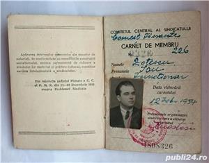 document, legitimatie, carnet membru CCS timbre fiscale, act vechi colectie RPR - imagine 2