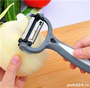 Taietor,curatator,feliaator multifunctional de 360 de grade rotativ pentru fructe                    - imagine 3