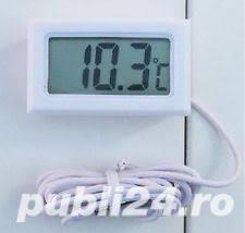 Termometru digital rezistent la apa - alb . Tip: Termometru interior, exterior - imagine 5