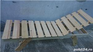 sezlong lemn brad lucrat manual - imagine 2