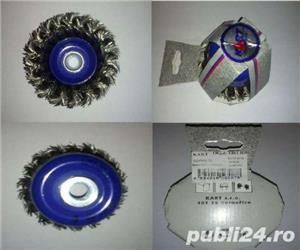  Perie cupa, pentru lustruire si decapare, pentru lemn / fier, diametru 75 mm,Nou! - imagine 5