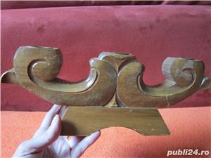 Sculptura in lemn de esenta tare -Sfesnic Vintage -un cadou inedit