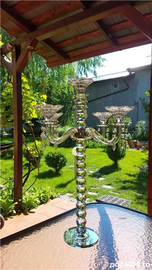 Sfesnice cristal cu suport pt flori