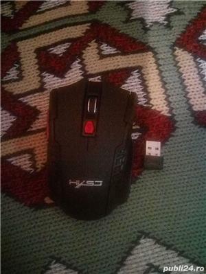 Mouse optic fara fir 2.4GHz - negru model 150682102 cu 6 butoane Receptor 2400DPI pentru laptop  - imagine 2