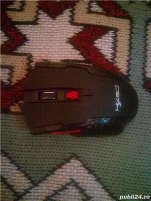 Mouse optic fara fir 2.4GHz - negru model 150682102 cu 6 butoane Receptor 2400DPI pentru laptop  - imagine 3